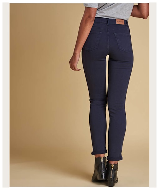 Women's Barbour Essential Slim Trousers - Navy
