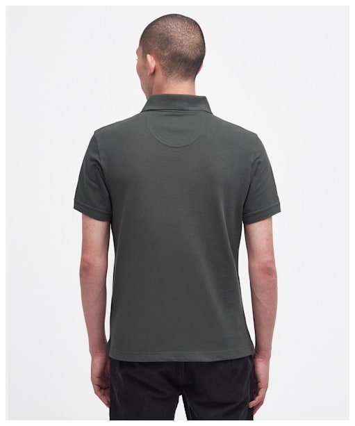 Men's Barbour Tartan Pique Polo Shirt - Forest Green