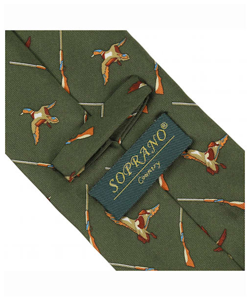 Men's Soprano Country Green Flying Ducks Tie - Country Green
