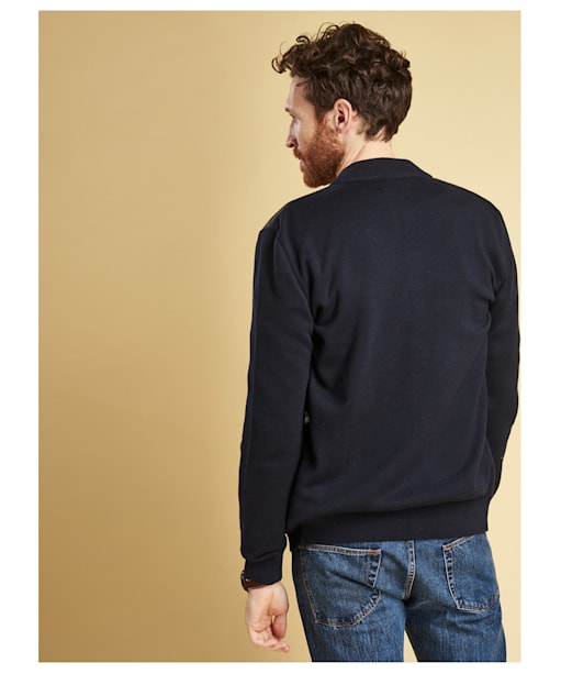 Men’s Barbour Carn Baffle Zip Thru Sweater Jacket - Navy