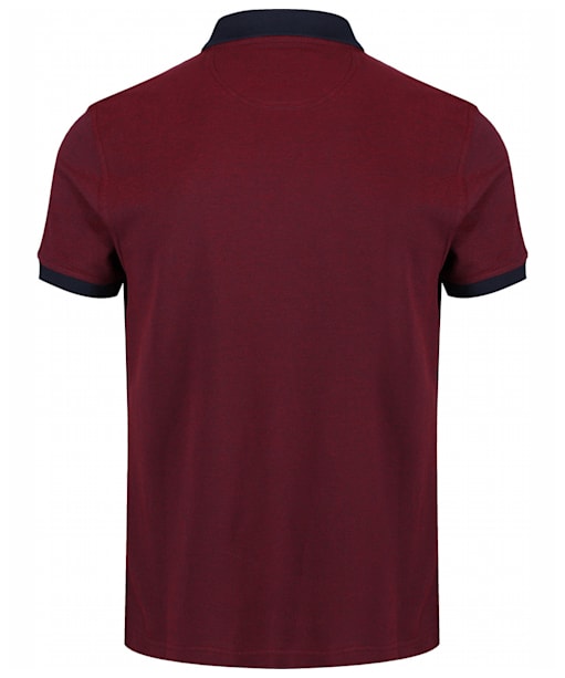 Men's Barbour Sports Polo Mix Shirt - Dark Red