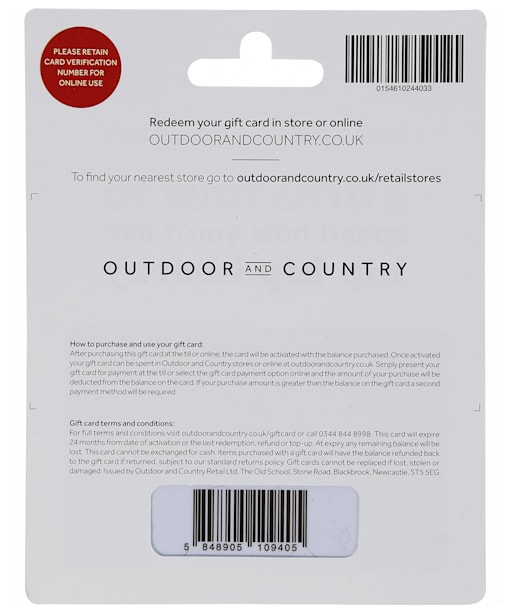 Outdoor and Country - Gift Card - No Colour