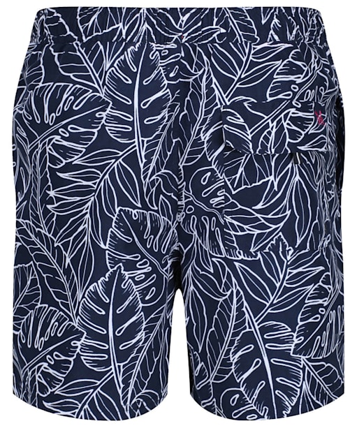 Men’s Crew Clothing Linear Leaf Swim Shorts - Navy