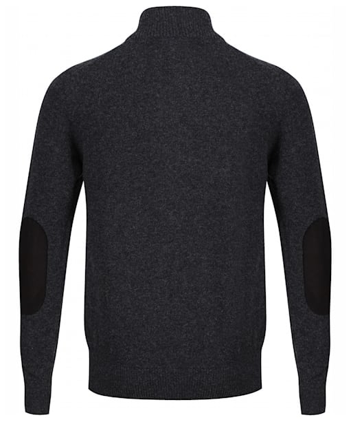 Men's Barbour Patch Zip Through Sweater - Charcoal Marl