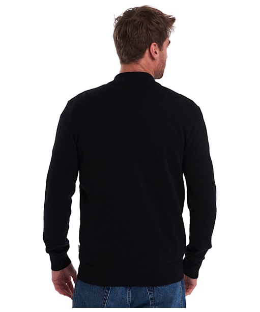Men’s Barbour Carn Baffle Zip Thru Quilted Sweater - Black