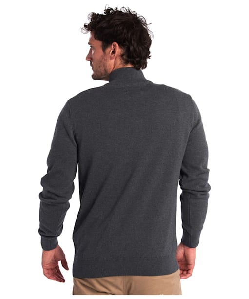 Men’s Barbour Cotton Half Zip Sweater - Charcoal Marl