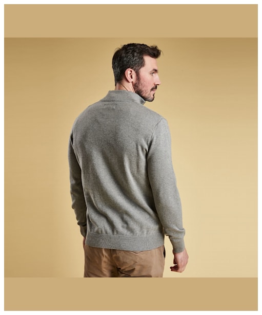 Men’s Barbour Cotton Half Zip Sweater - Grey Marl