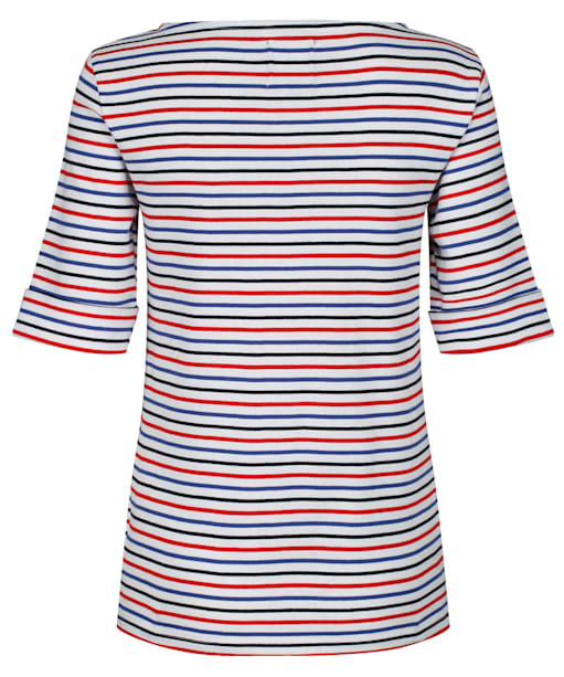 Women's Crew Clothing Orchid Stripe Top - Navy / Red / Ultramarine