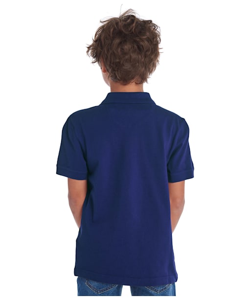 Boy’s Barbour Tartan Polo Shirt, 10-15yrs - Navy