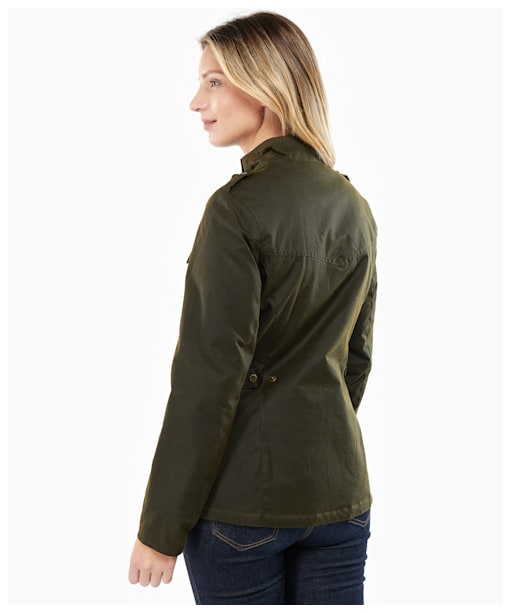 Women’s Barbour Winter Defence Waxed Jacket - Olive