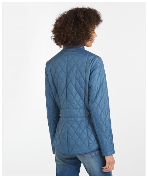 Women's Barbour Flyweight Cavalry Quilted Jacket - China Blue