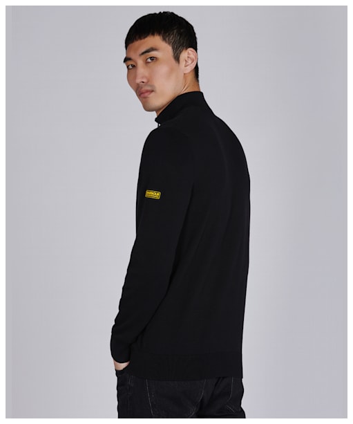 Men’s Barbour International Cotton Half Zip Sweater - Black