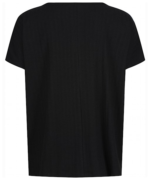 Women’s Tentree Ribbed Scoop Neck T-Shirt - Meteorite Black