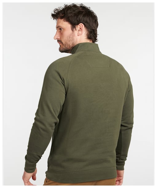 Men’s Barbour Half Snap Sweater - Dark Olive