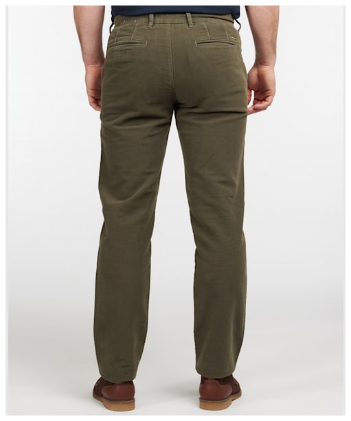 Men’s Barbour Neuston Moleskin Trousers - Dark Olive