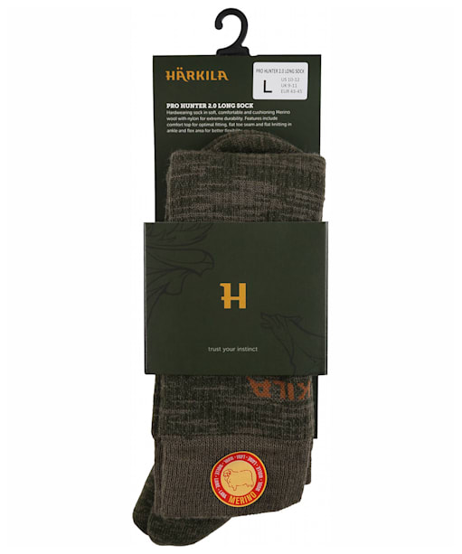 Harkila Pro Hunter 2.0 Long Socks - Willow Green / Shadow Brown