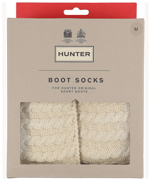 Hunter Recycled Mini Cable Boot Socks – Short - Hunter White