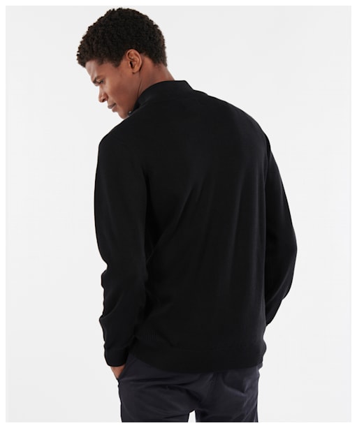 Men’s Barbour Cotton Half Zip Sweater - Black
