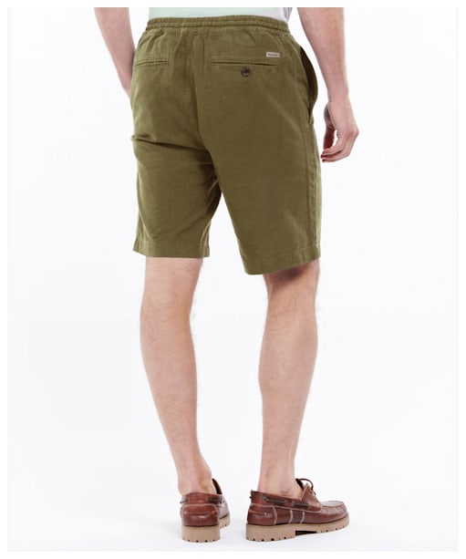 Men's Barbour Linen Cotton Mix Short - Military Green