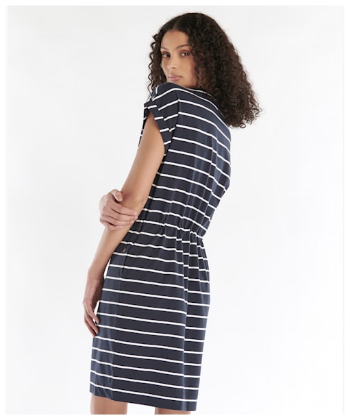 Women's Barbour Marloes Stripe Dress - Navy / White