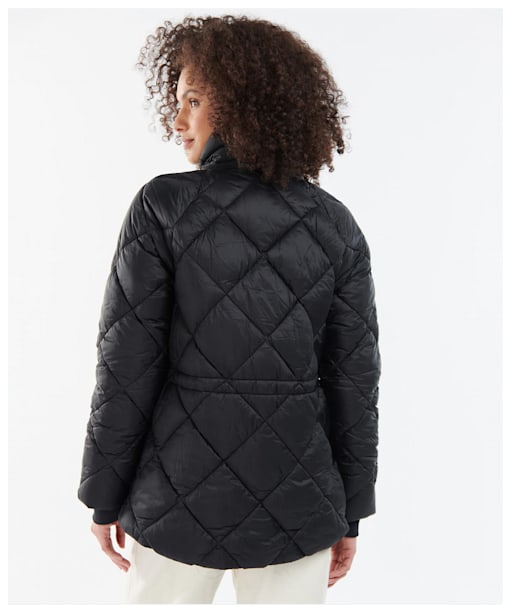 Women's Barbour Hoxa Quilted Jacket - Black / Ancient 