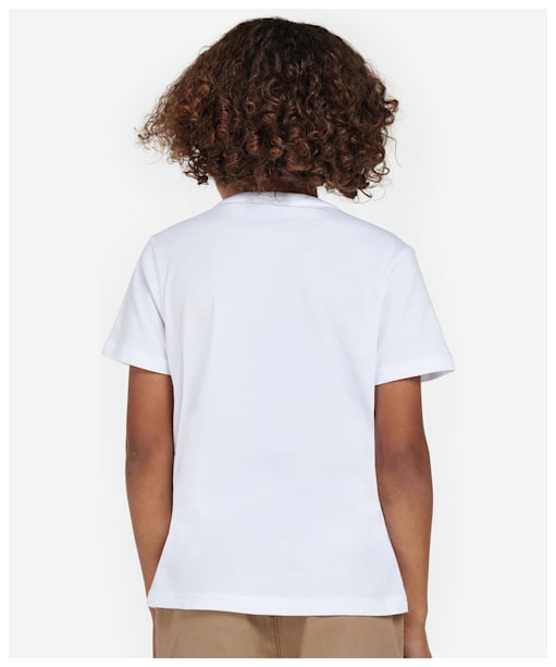 Boy's Barbour Essential Shield T-Shirt - White