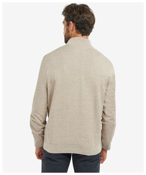 Men's Barbour Firle Half Zip Sweatshirt - Stone Marl