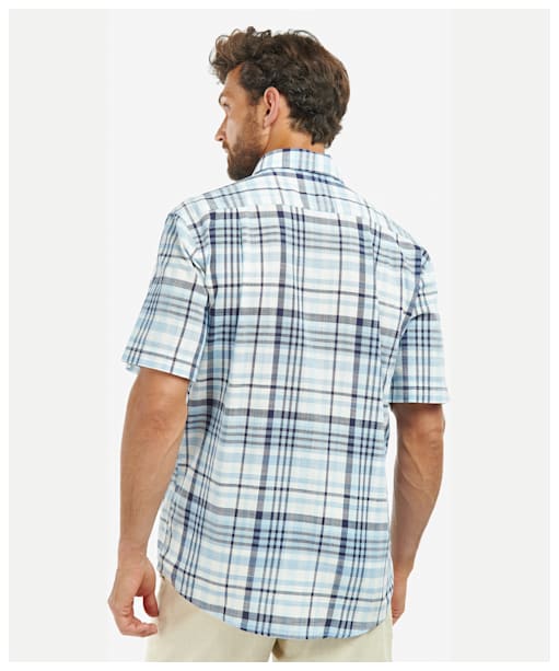 Men's Barbour Hartley Regular Short Sleeve Shirt - Sky