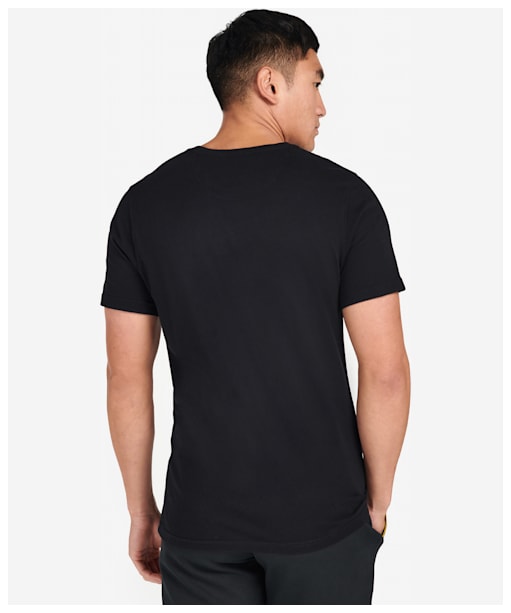 Men's Barbour International Essential Large Logo T-Shirt - Black