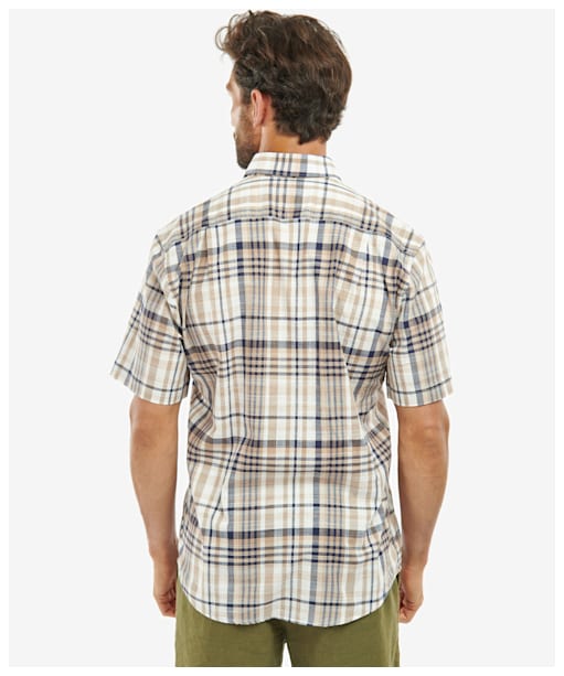 Men's Barbour Hartley Regular Short Sleeve Shirt - Stone