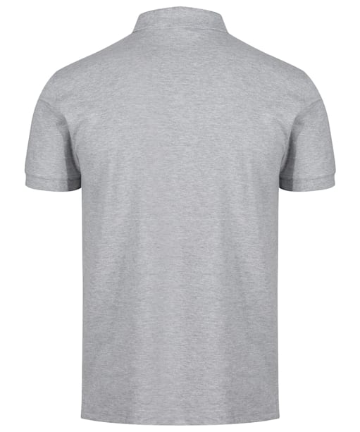 Men's GANT Contrast Collar Short Sleeve Rugger Shirt - Grey Melange