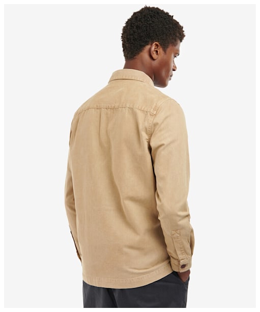 Men's Barbour Washed Overshirt - Washed Stone