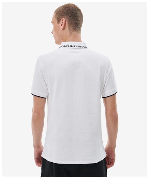 Men's Barbour International Bates Polo Shirt - White