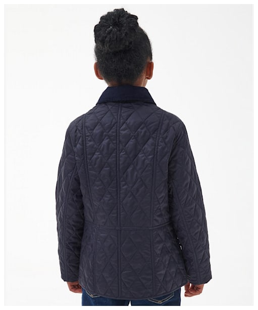Girl's Barbour Summer Liddesdale Quilted Jacket, 2-9yrs - Navy / Gardenia