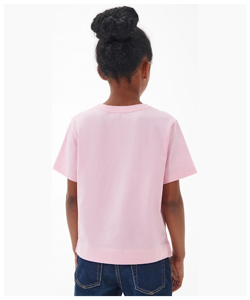 Girl's Barbour Hallie T-Shirt - 6-9yrs - Light Pink Dahlia
