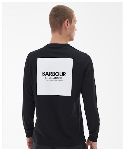 Men's Barbour International Exhaust L/S T-Shirt - Black