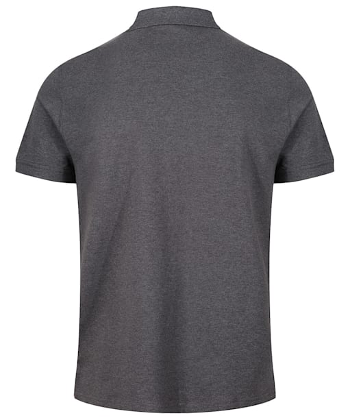 Men's Gant Regular Contrast Pique Short Sleeve Rugger Polo Shirt - Antracite Melange