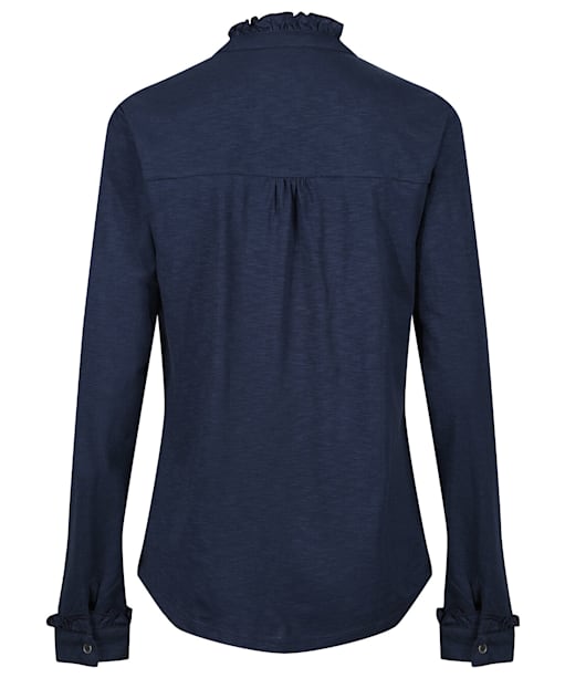 Women’s Lily & Me Hailey Frill Relaxed Fit Cotton Shirt - Navy