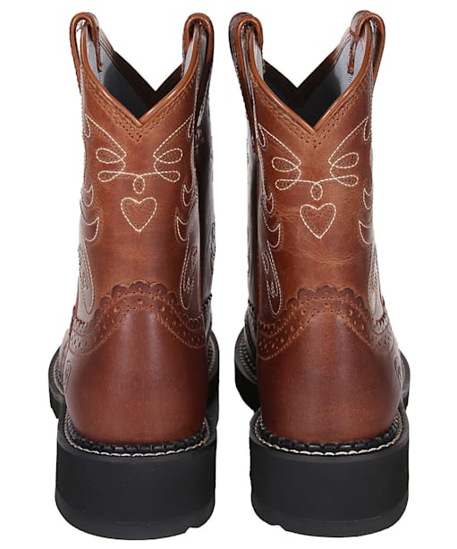 Women's Ariat Fatbaby Saddle Western Leather Boots - Brown