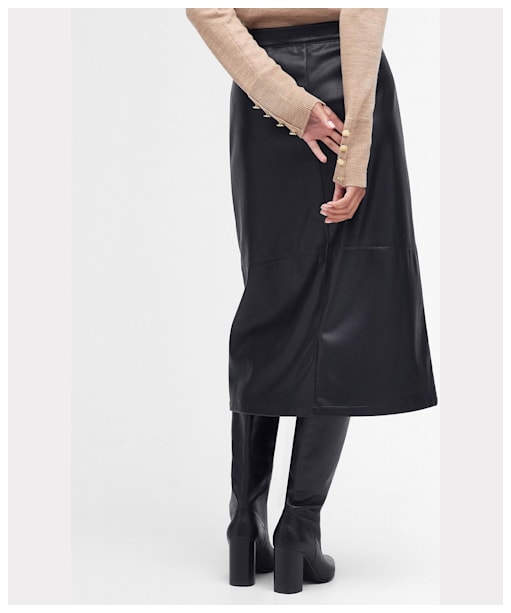 Women's Barbour Alberta Long Line Skirt - Black