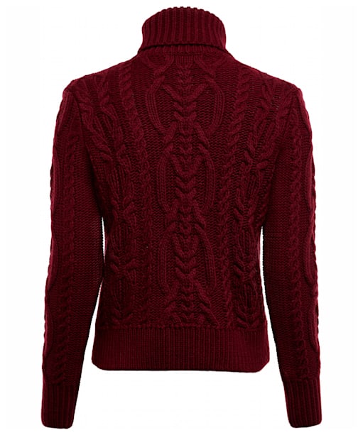 Women's Holland Cooper Belgravia Cable Knitted Jumper - Oxblood