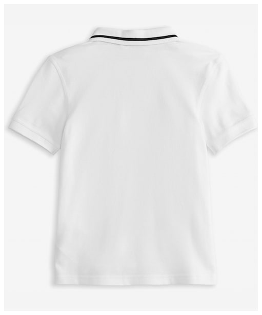 Boy's Barbour Oakside Short Sleeve Cotton Polo Shirt - White