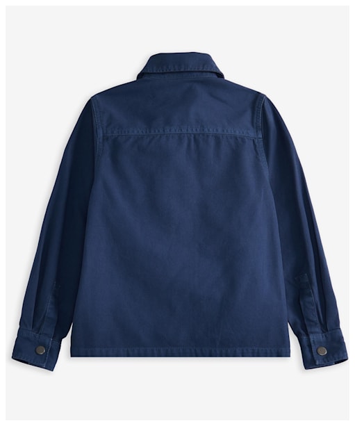 Boy's Barbour Oxtown Zip Through Cotton Overshirt, 10-15yrs - Dark Denim