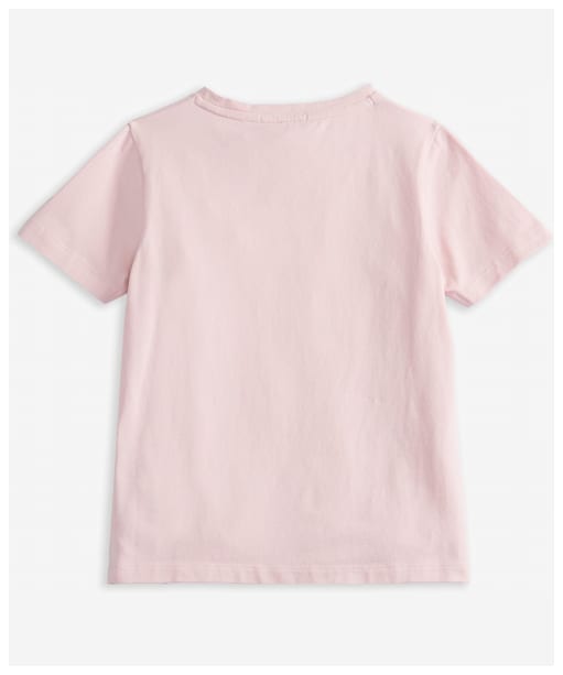 Girl's Barbour Northumberland Short Sleeve Cotton Blend T-Shirt, 6-9yrs - Shell Pink
