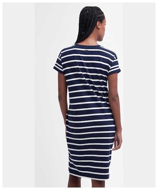 Women's Barbour Otterburn Stripe Cotton T-Shirt Dress - Navy / White