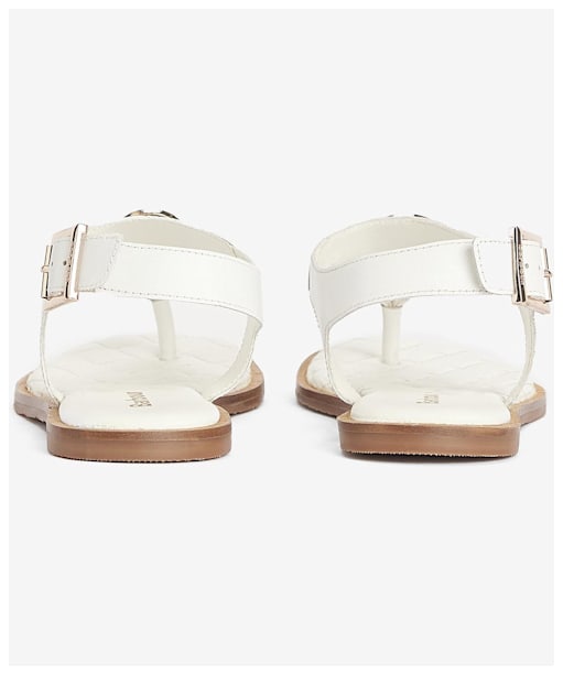 Women's Barbour Vivienne Leather Toe Post Sandals - White