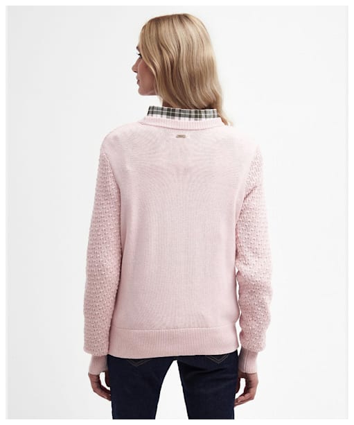 Women's Barbour Angelonia Knitted Crew Neck Jumper - Mousse Pink