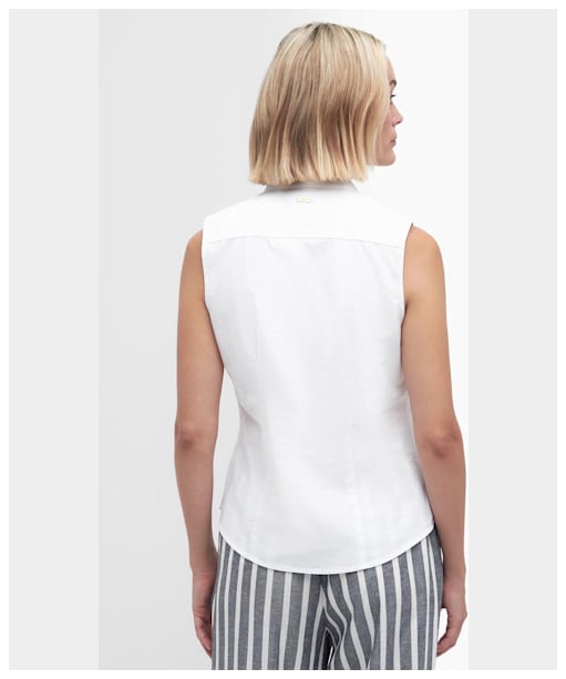 Women's Barbour Reilshirt Sleeveless Fitted Shirt - White