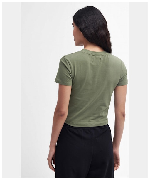 Women's Barbour International Reign T-shirt - Green Smoke