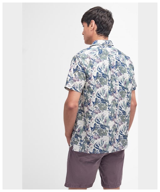 Men's Barbour Hindle Short Sleeve Summer Fit Cotton Shirt - Olive